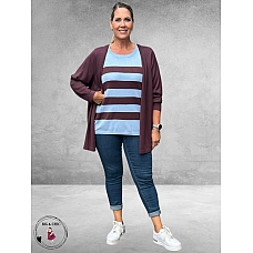 KAFFE CURVE Trui Lizzy Windsurfer/Fudge